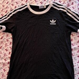 adidas Black and White Short Sleeve Tee